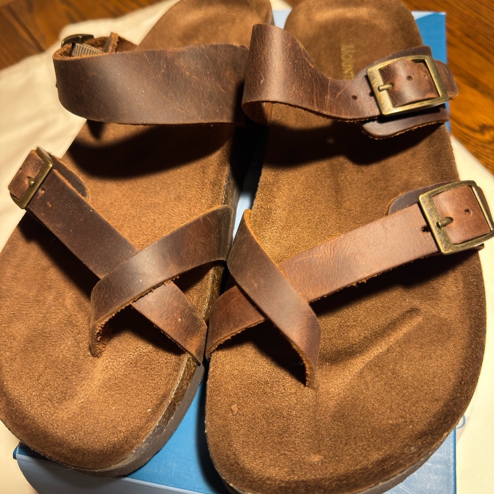 Brown Leather Strappy Sandals